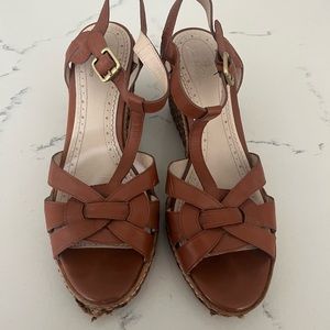 Brooks Brothers Brown Wedges - 7.5